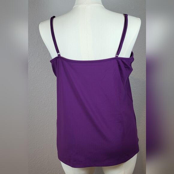 LANE BRYANT Nylon Stretch Cami in Plum Purple - Plus Size 18/20 or Size 2X - Picture 3 of 10
